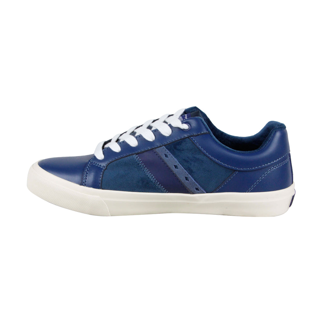 Original Penguin Bruce OP100667M Mens Blue Leather Casual Low Top Snea ...