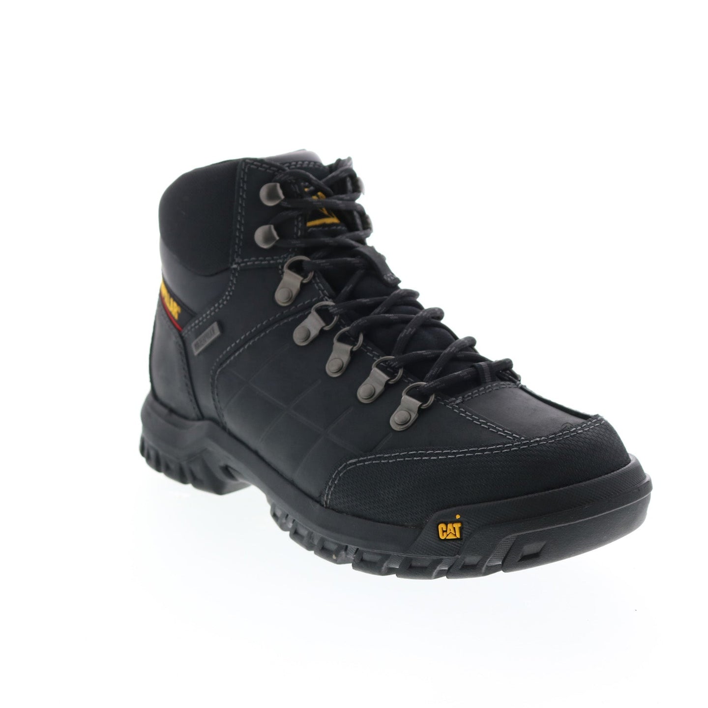 Caterpillar Threshold WP P74129 Mens Black Wide Leather Lace Up Work B ...