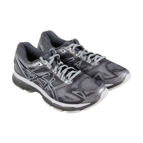 asics gel nimbus 19 men's shoes carbon/white/silver