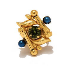 Royal Emerald Stone Ring by Valliyan