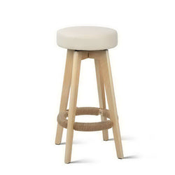 Artiss 2x Kitchen Bar Stools Wooden Bar Stool Swivel Barstools