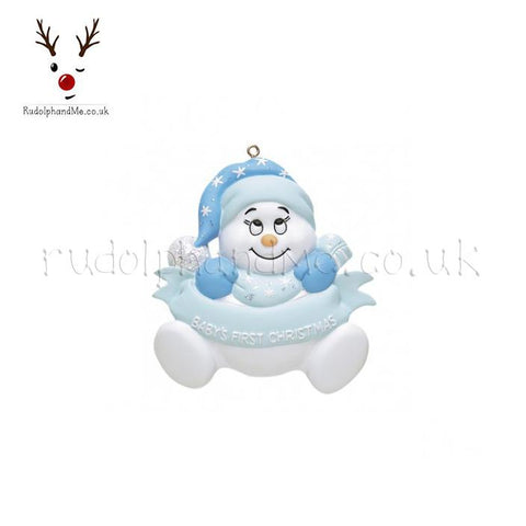 Blue Baby'S First Christmas- A Personalised Christmas Gift from Rudolphandme.co.uk