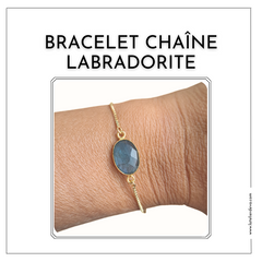 Bracelet chaine labradorite