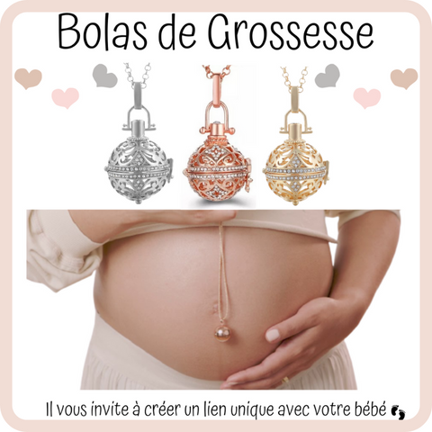 Bola de grossesse strass doré