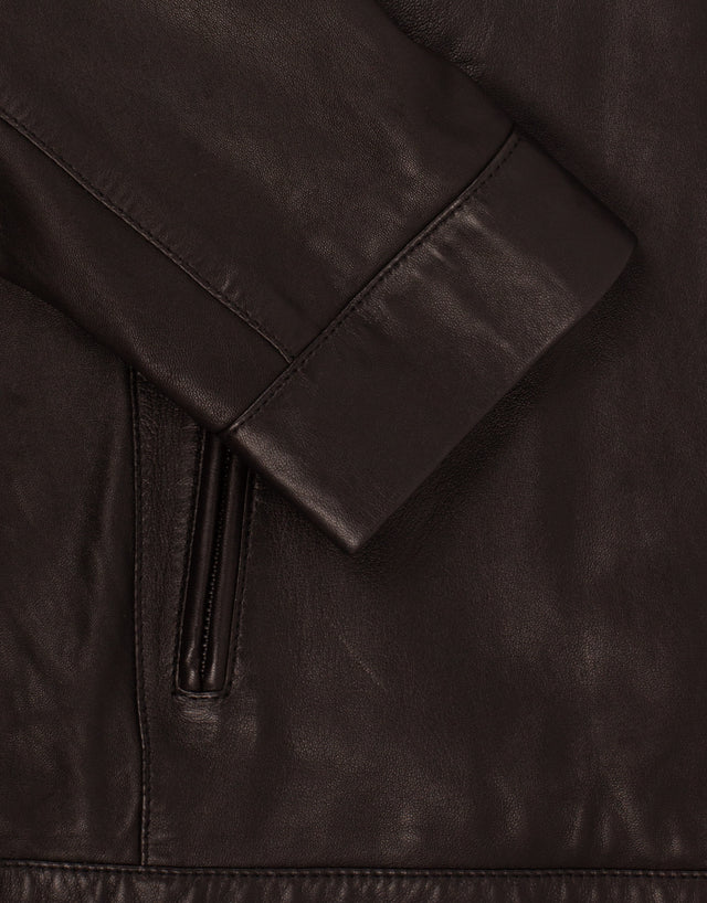 Marlon black leather jacket
