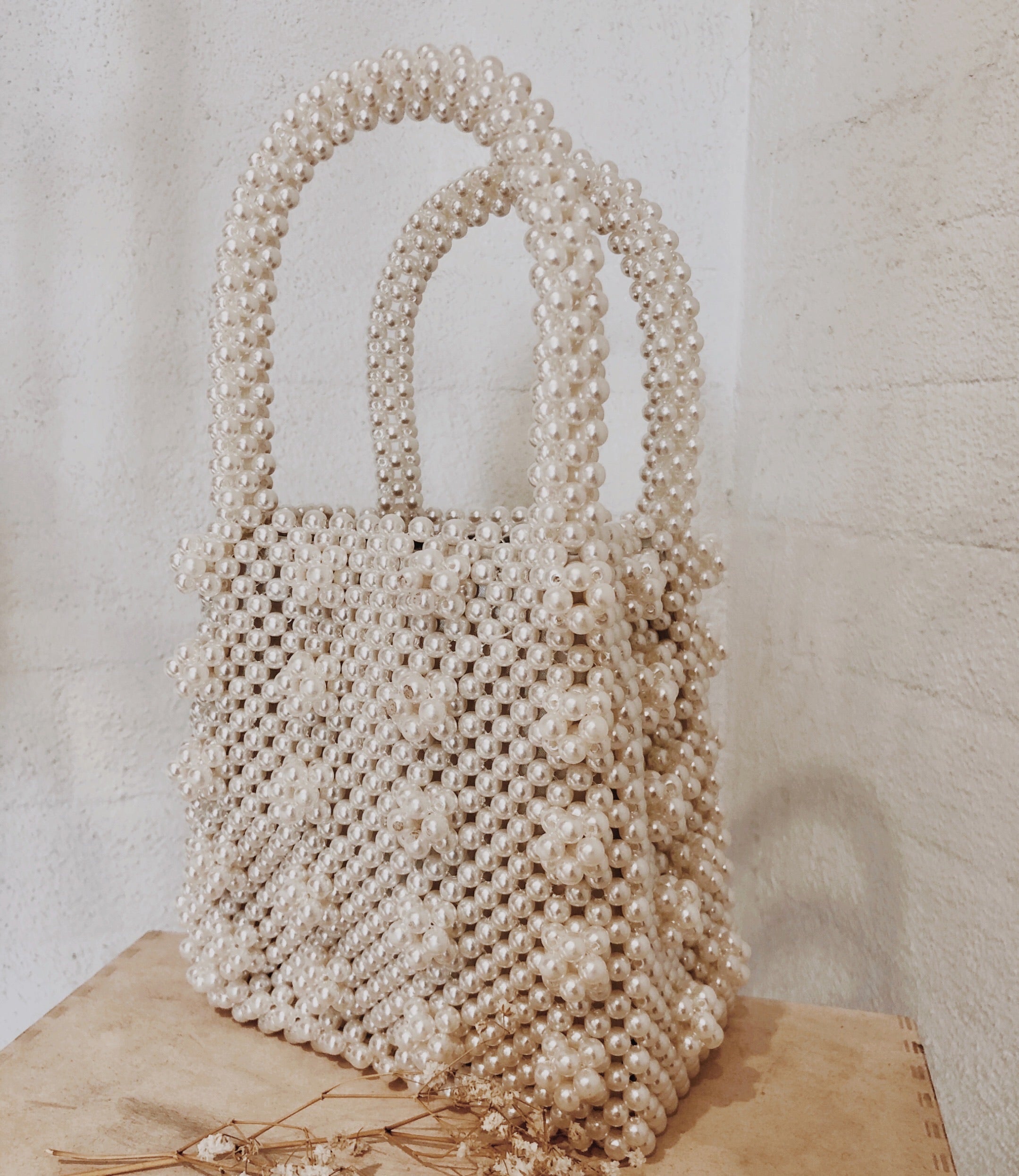 pearl tote bag