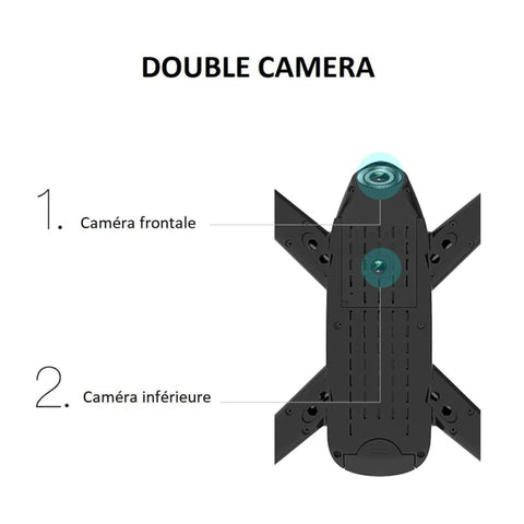 Drone with Double Camera 4k Ultrahd Wide Angle Wifi Fpv at