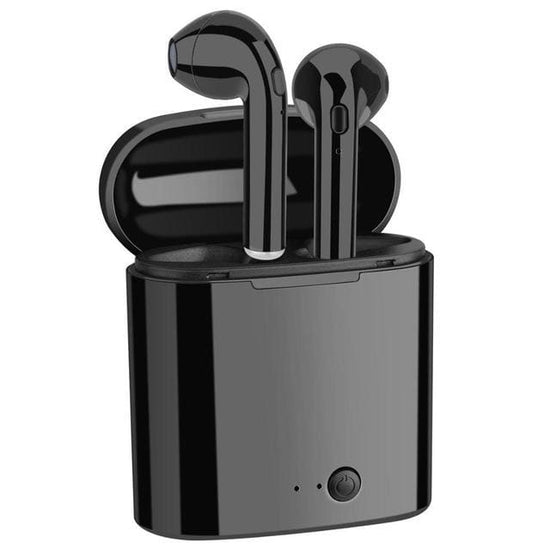 Ecouteurs sans fil - Earpod HD bass sound - Bluetooth 5.0 Cable de charge  intégré Boitier de recharge (x18 recharges) - coloris noir