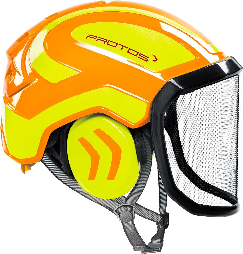 贈与 Protos GmbH Integral Arborist Helmet Hi-Viz Yellow Carbon 並行輸入品