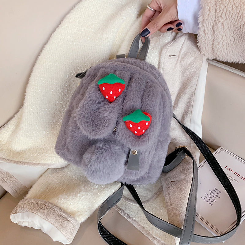 Soft Strawberry Rabbit Ears Backpack PN4625 – Pennycrafts