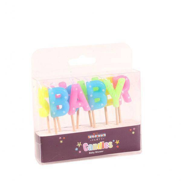 Baby Shower Letter Candles 1