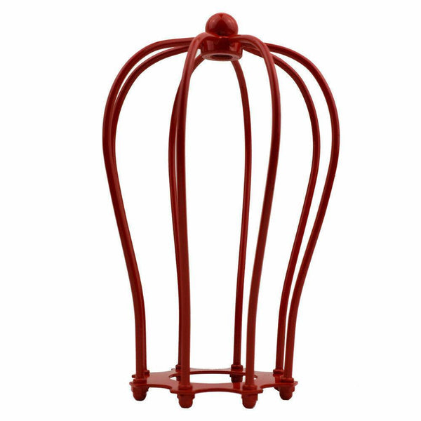 Red Rusted Large Balloon Light Bulb Cage~2442 0