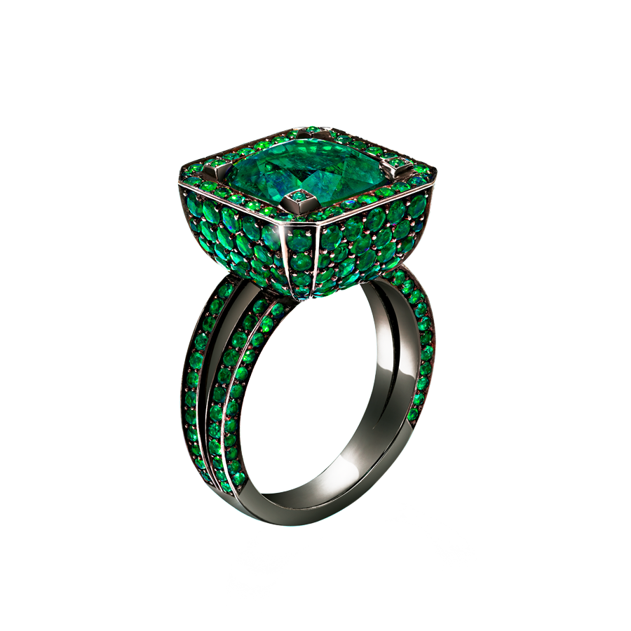 Cup Emerald Ring Solange AzaguryPartridge