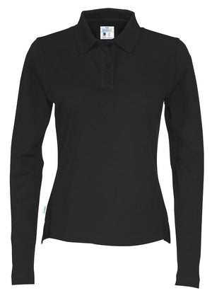 Cottover Ladies Eco Long Sleeve Polo Shirt. Fairtrade Organic Cotton Pique Polo. 14 Colours XS-2XL