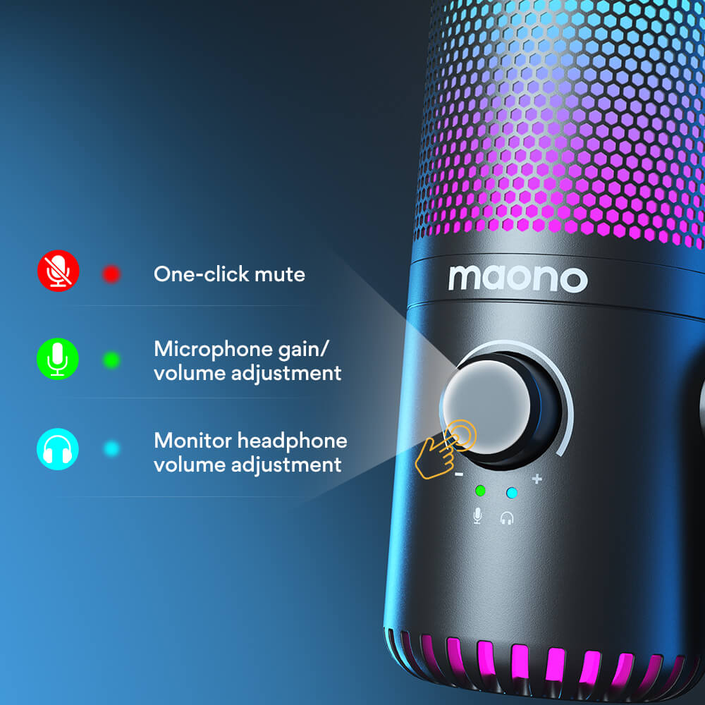 MAONO DM30 Gaming Microphone 3 In 1 Multi Function Button