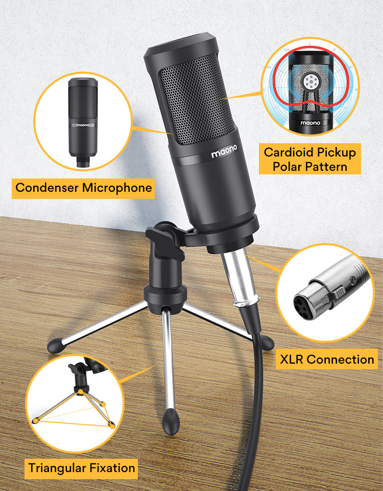 Maono studio microphone for podcast gaming
