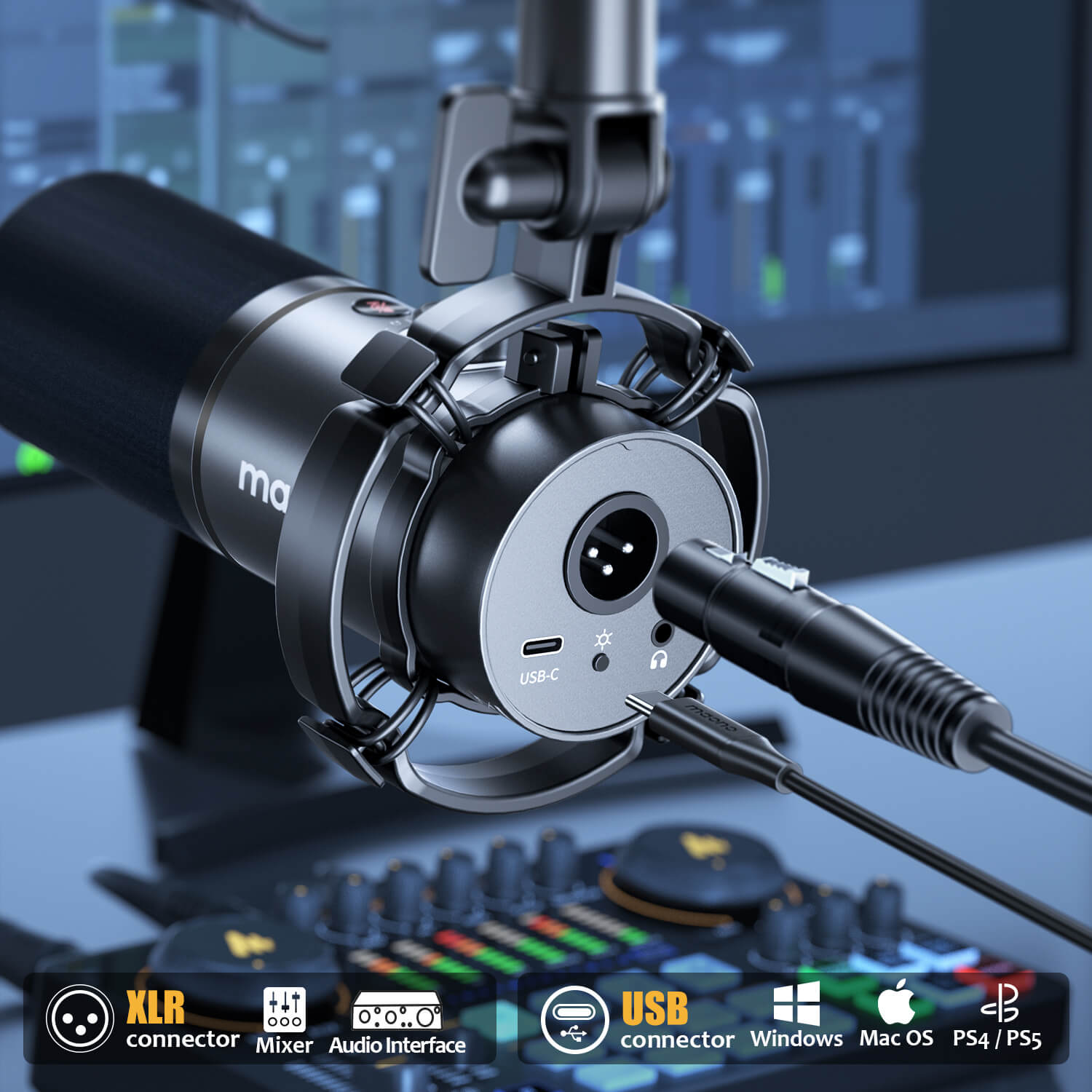 MAONO PD200XS Microphone dynamique USB/XLR