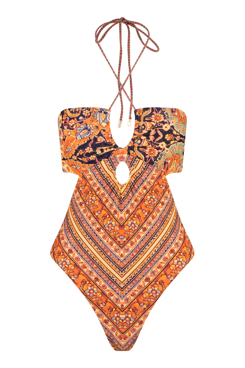 Marjorie Cartia One Piece - Ocean Sunset Paisley/Ocean Sunset