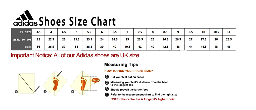Adidas Yeezy 500 Size Chart