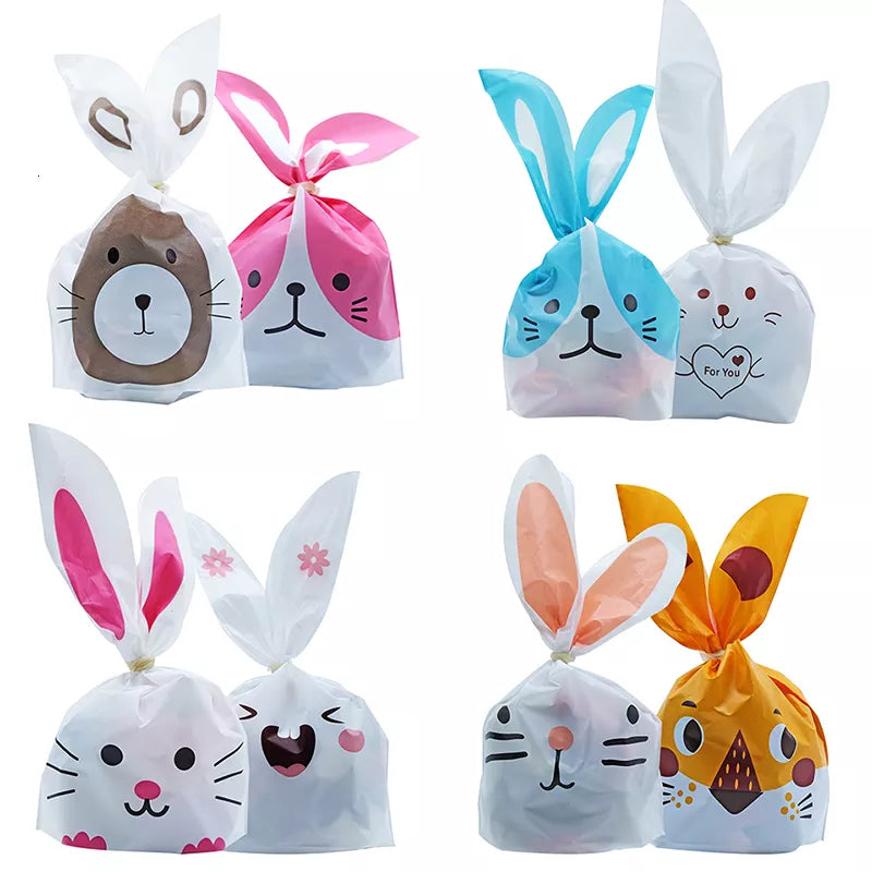  Cute10/50pcs/lot Rabbit Ears Design PVC Gift Party Bags - Ailime Designs