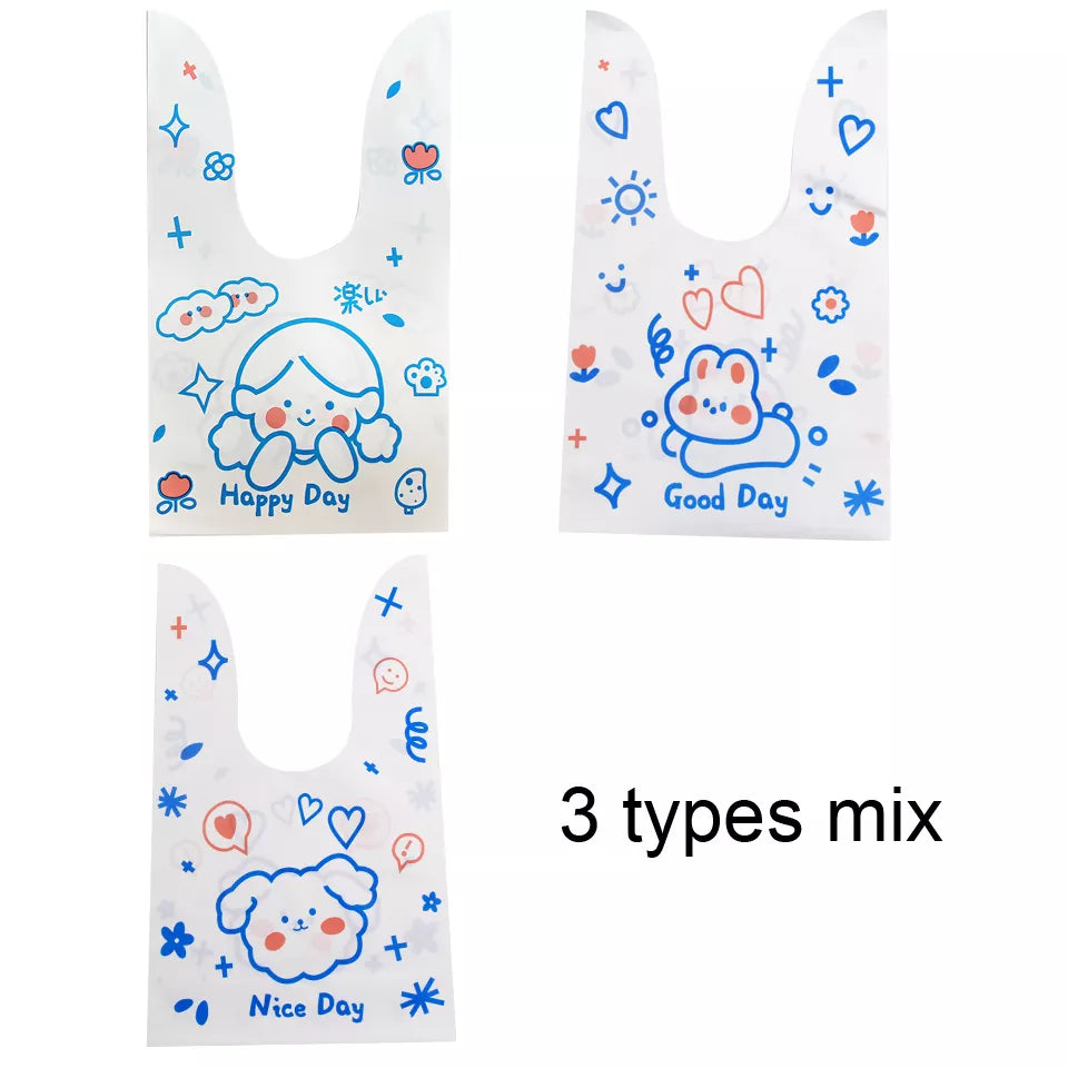 Cute10/50pcs/lot Rabbit Ears Design PVC Gift Party Bags - Ailime Designs