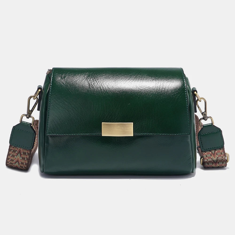 Brown Shoulder Strap Genuine Leather Handbags - Ailime Designs