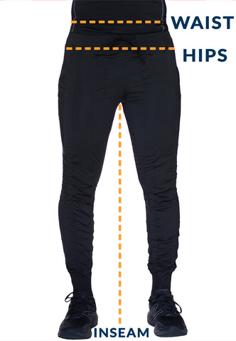 AGOGIE mens how to measure inseam, waist and hips for resistance band pants