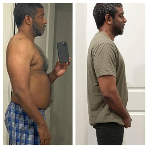 AGOGIE Weight loss winner 2022 - Jami Jinarajan side after picture