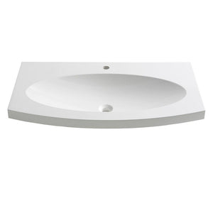 Buy The Fresca Energia 36 White Integrated Sink Countertop