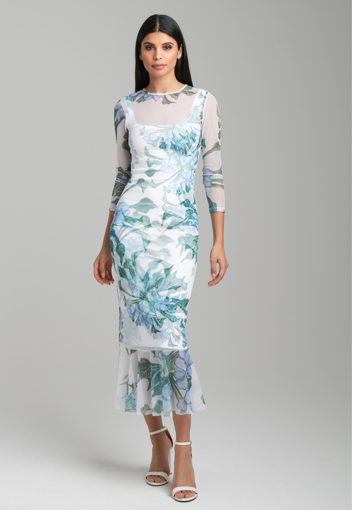 Water Lily Garden Knit Dress／herlipto S - ロングワンピース