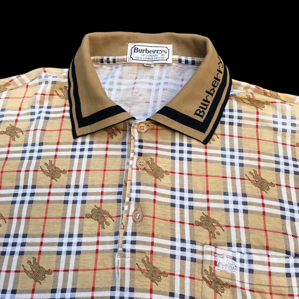 burberry check polo shirt