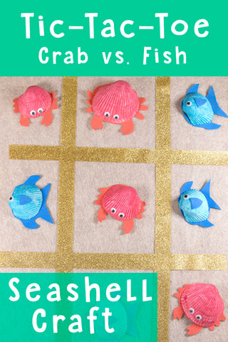 How to make a tic tac toe board game | sea themed crafts | DIY games to play at home