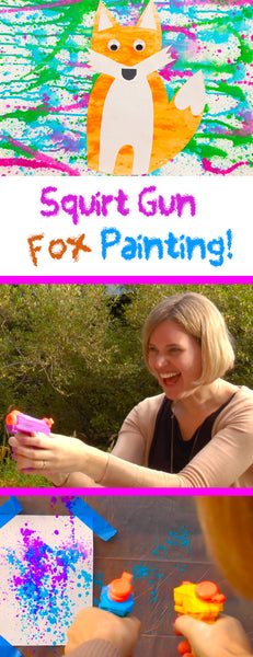 Fox Crafts | Squirt Gun Painting | Crafts for Kids | Easy Crafts | Kids Activity | Summer Crafts | Outdoor Activities for Kids