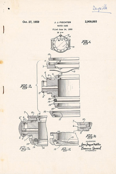 Blancpain patent from 1959