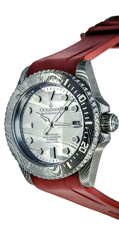 Oceaneva Damscus steel automatic watch with swiss movement