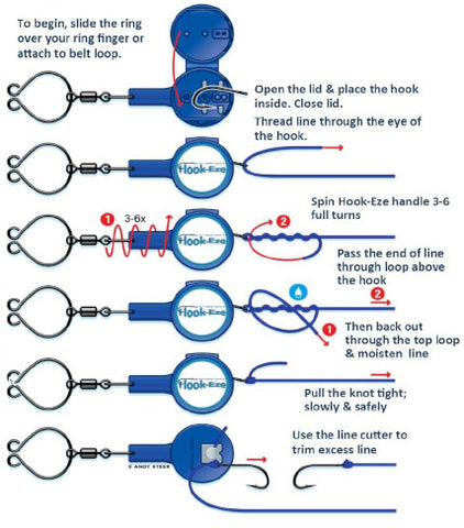 How to tie an improved clinch knot with Hook-Eze