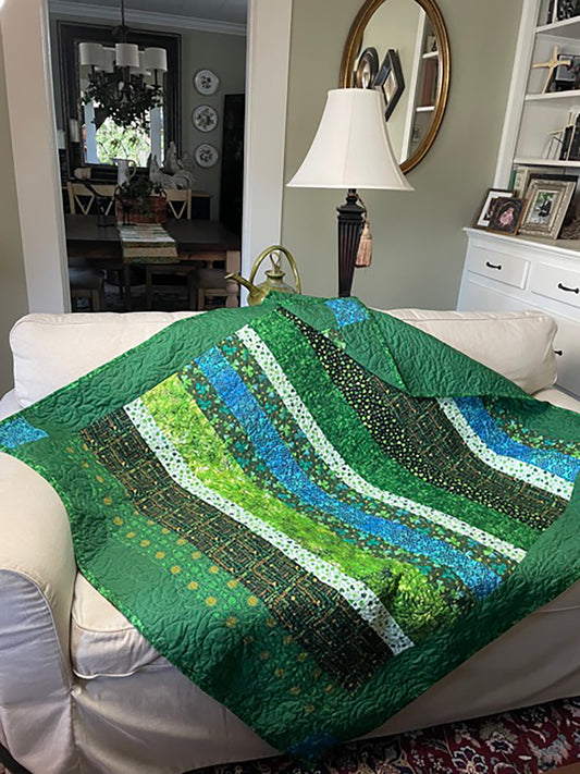 'Fields of Ireland' Striped Quilt