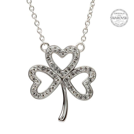 Swarovski Crystal Shamrock Necklace