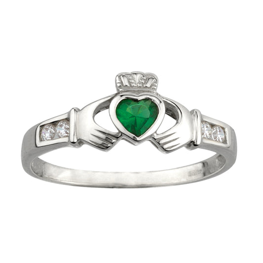 Claddagh Stone Set Ring