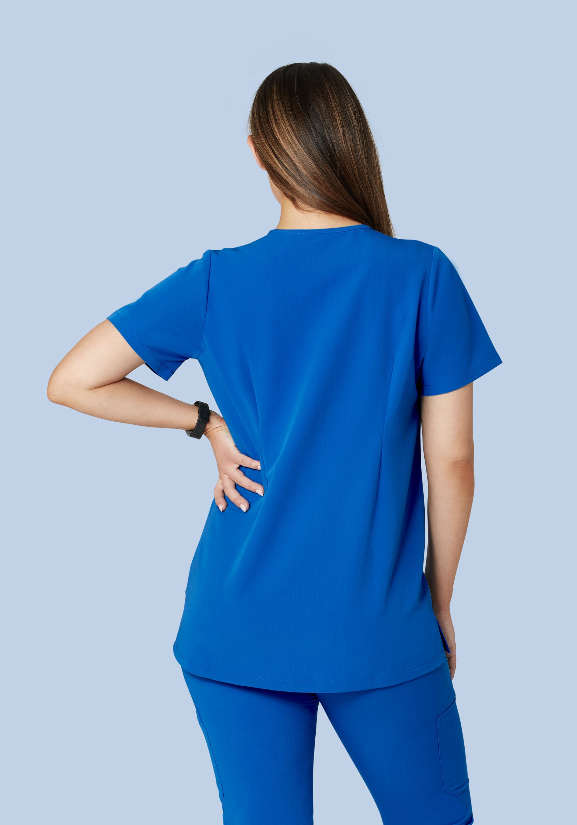 Maternity One Pocket Top Royal Blue – Mandala Scrubs