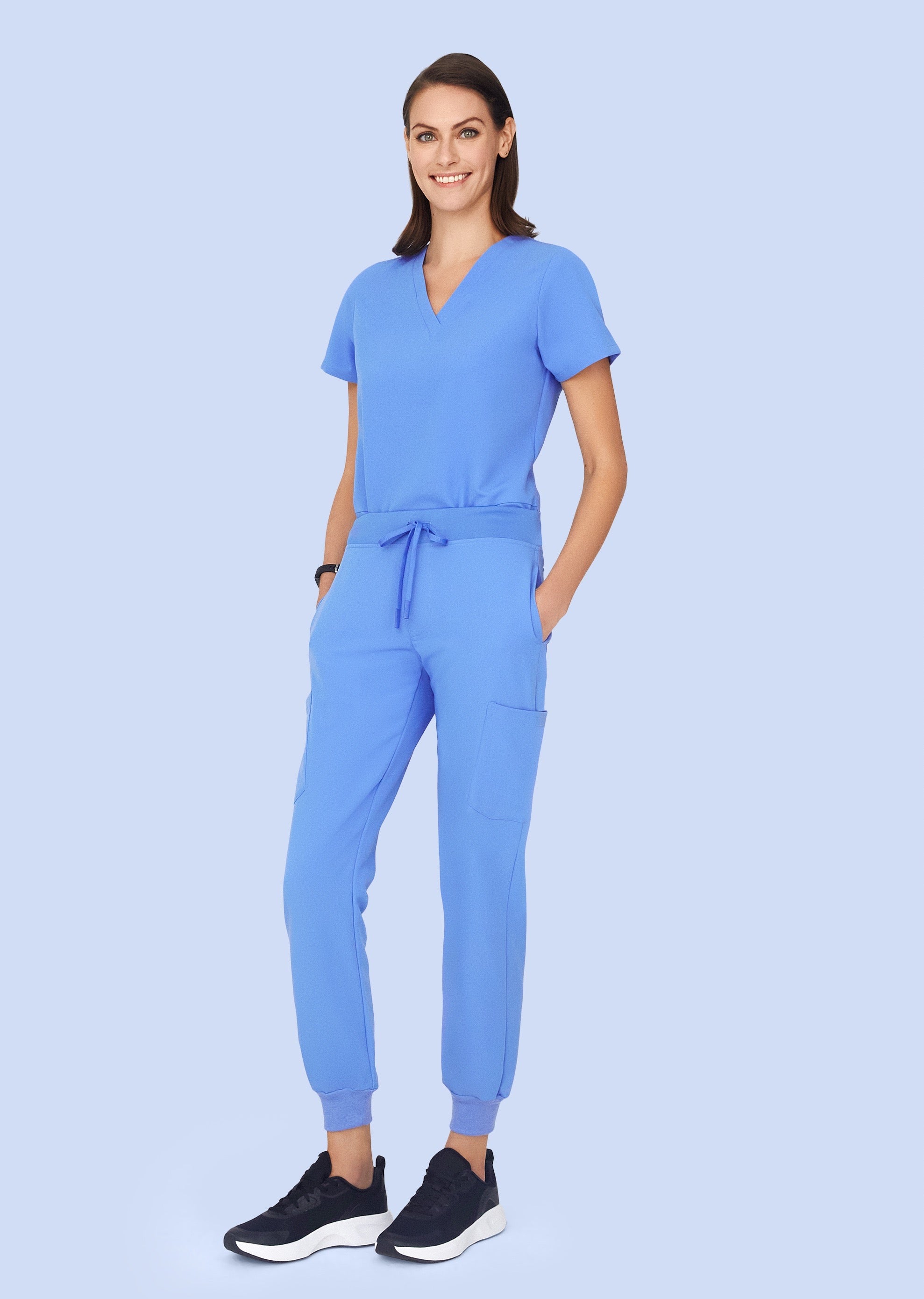 6 Pocket Top Ceil Blue – Mandala Scrubs