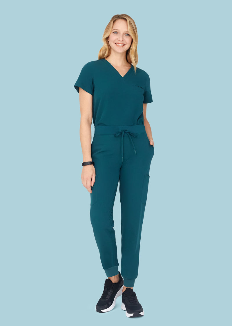 One Pocket Top Caribbean Blue – Mandala Scrubs