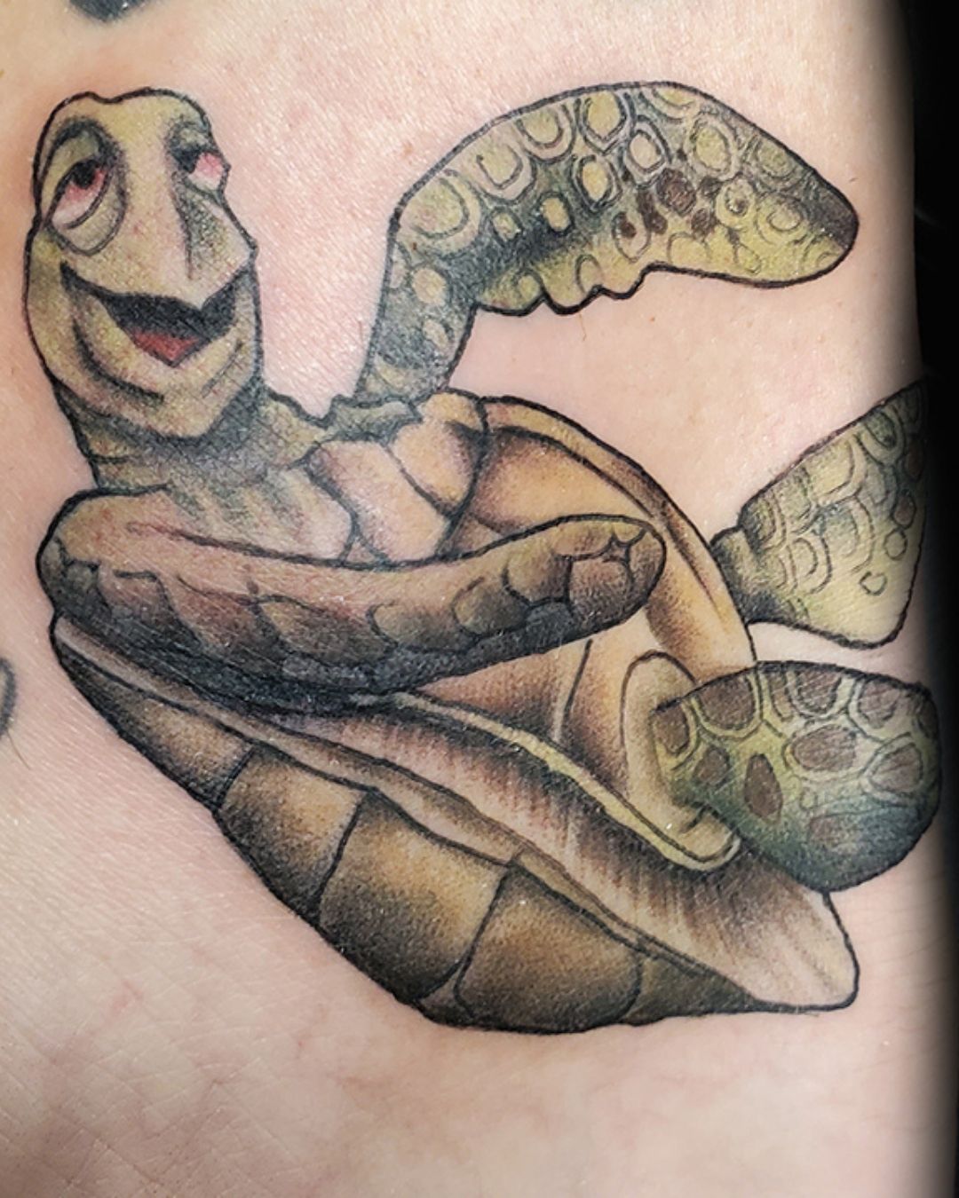 Tattoo uploaded by Doug Mundy   underwatertattoo turtle findingnemo  disney watertattoo  Tattoodo