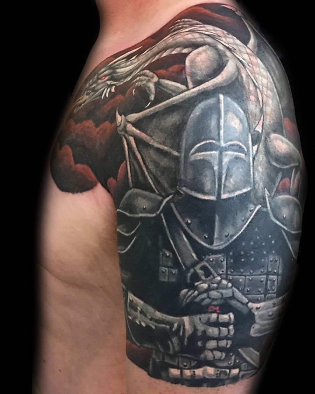 knights templar armor tattoo