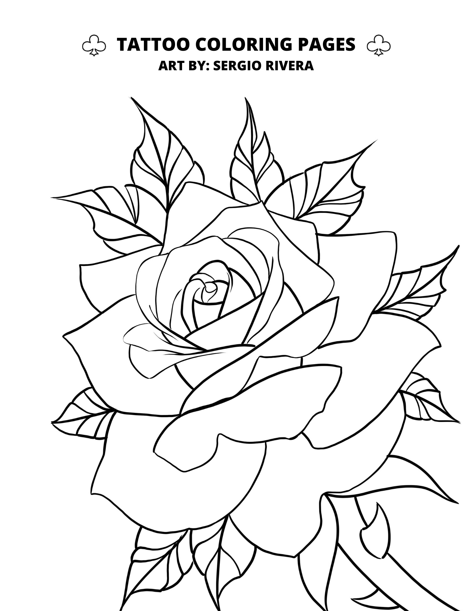 16 Rose Tattoo Coloring Pages - Free Printable Coloring Pages