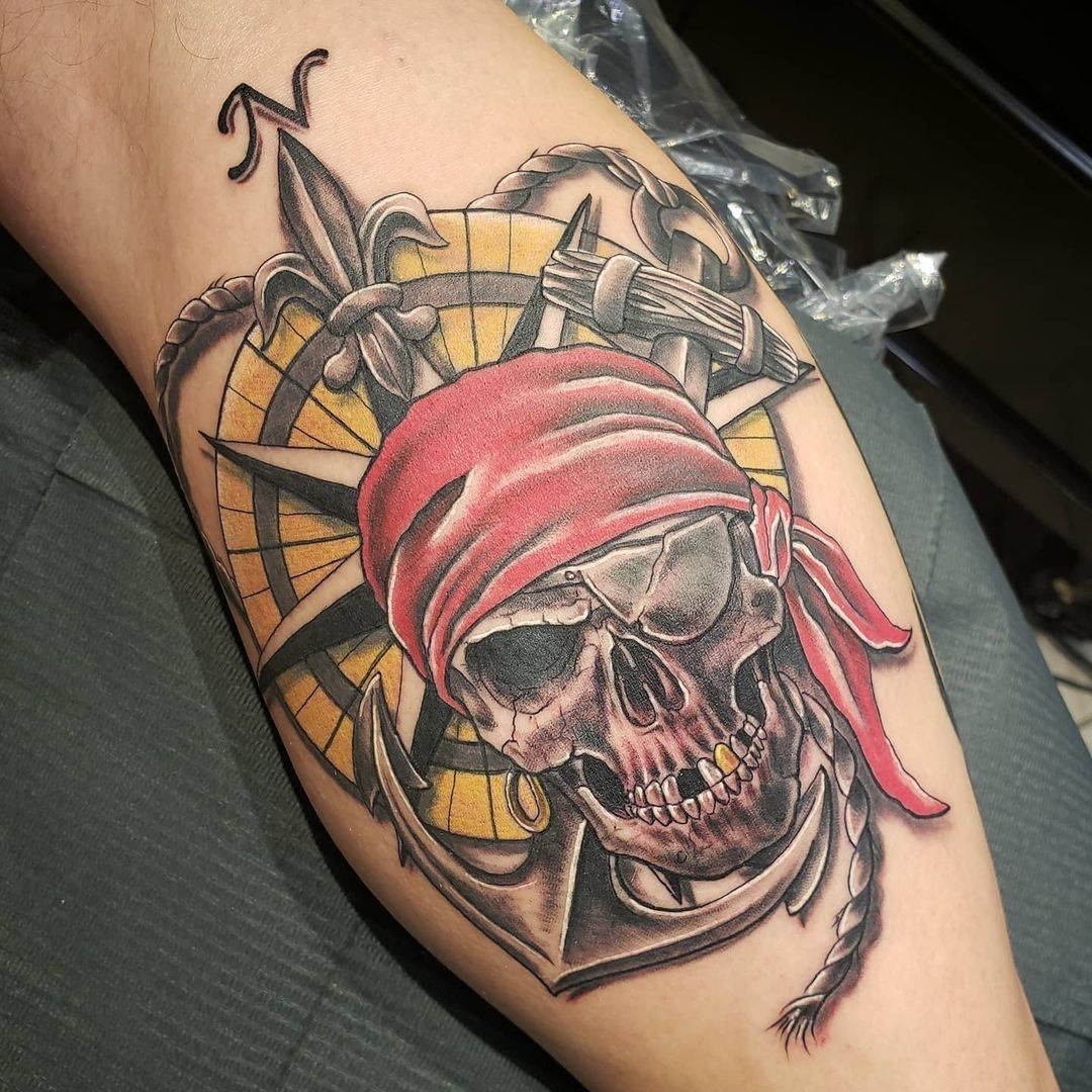 Pirate Skull tattoo by Steve Butcher  Post 19741
