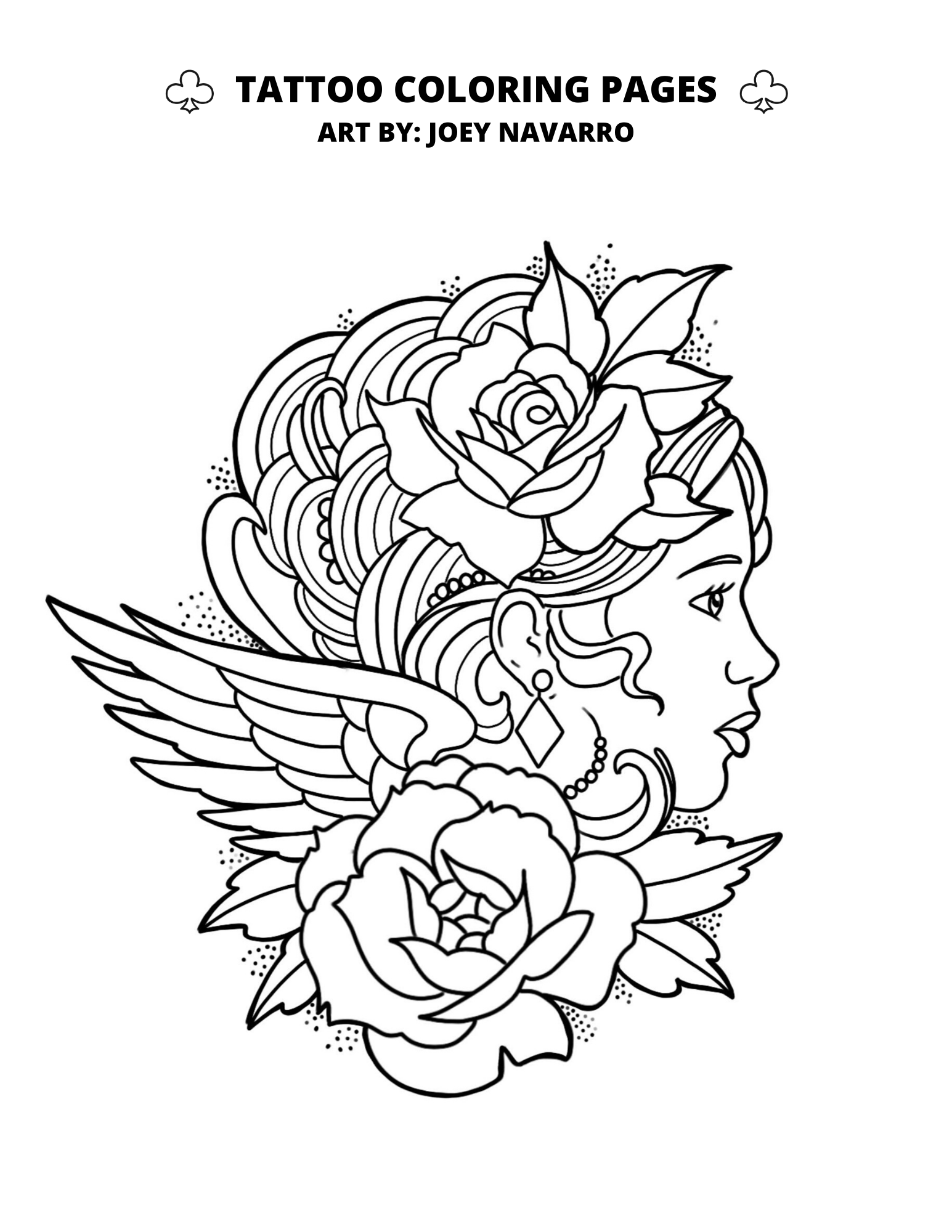 208 Simple Printable Tattoo Coloring Pages for Adult