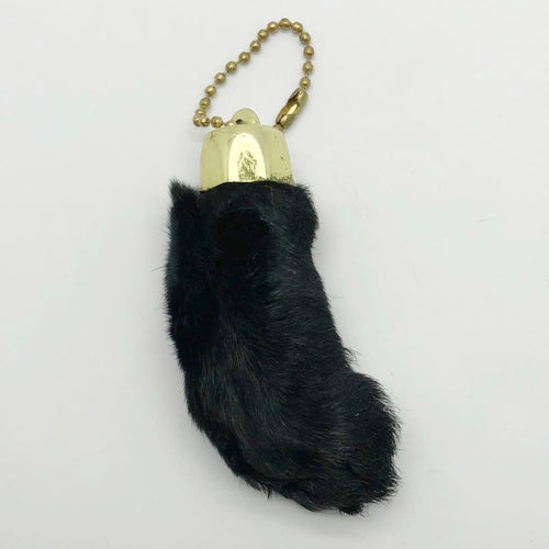 BLACK DYED LUCKY Rabbit Foot In Organza Bag