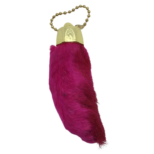 Natural Lucky Rabbit Foot in Dyed Pink With Organza Bag