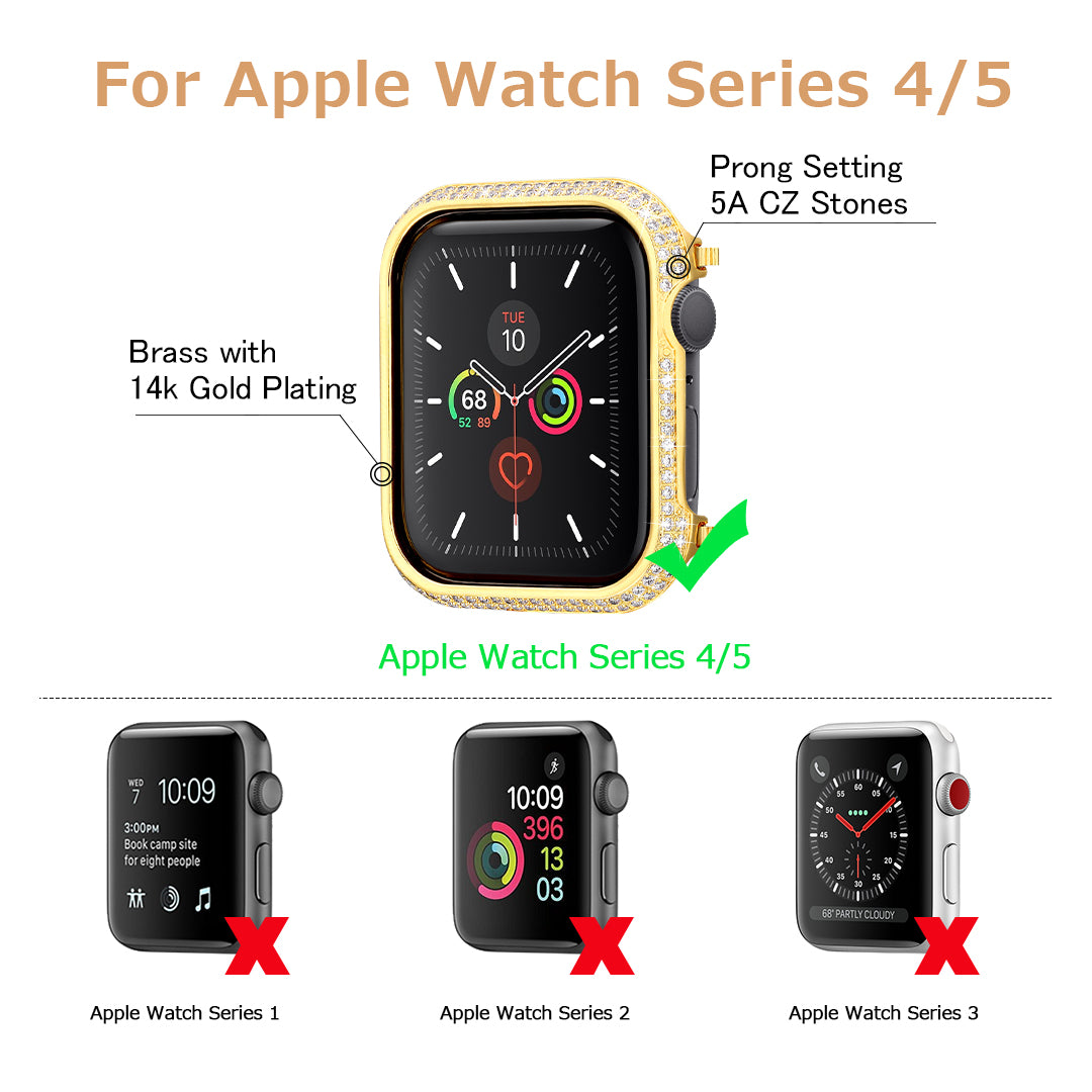 Luxury Apple Watch Cover for Apple Watch Series 5/4 in 14K Gold